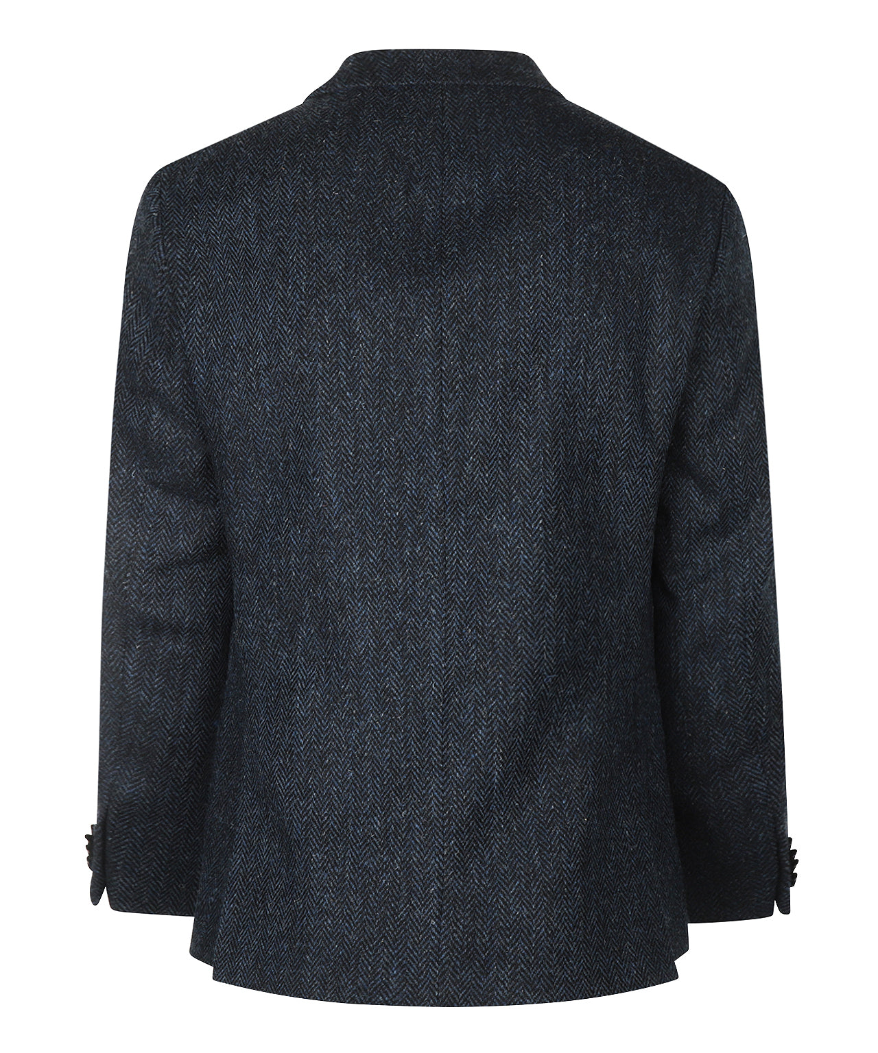 Harris Tweed Colbert | Donkerblauw Visgraad