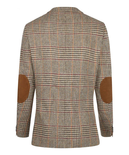 Colbert Harris Tweed | Bruin melange houndstooth