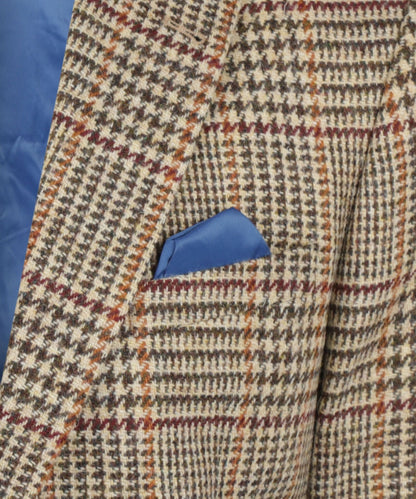 Colbert Harris Tweed | Bruin melange houndstooth