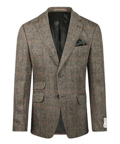 Colbert Harris Tweed | Bruin melange herringbone