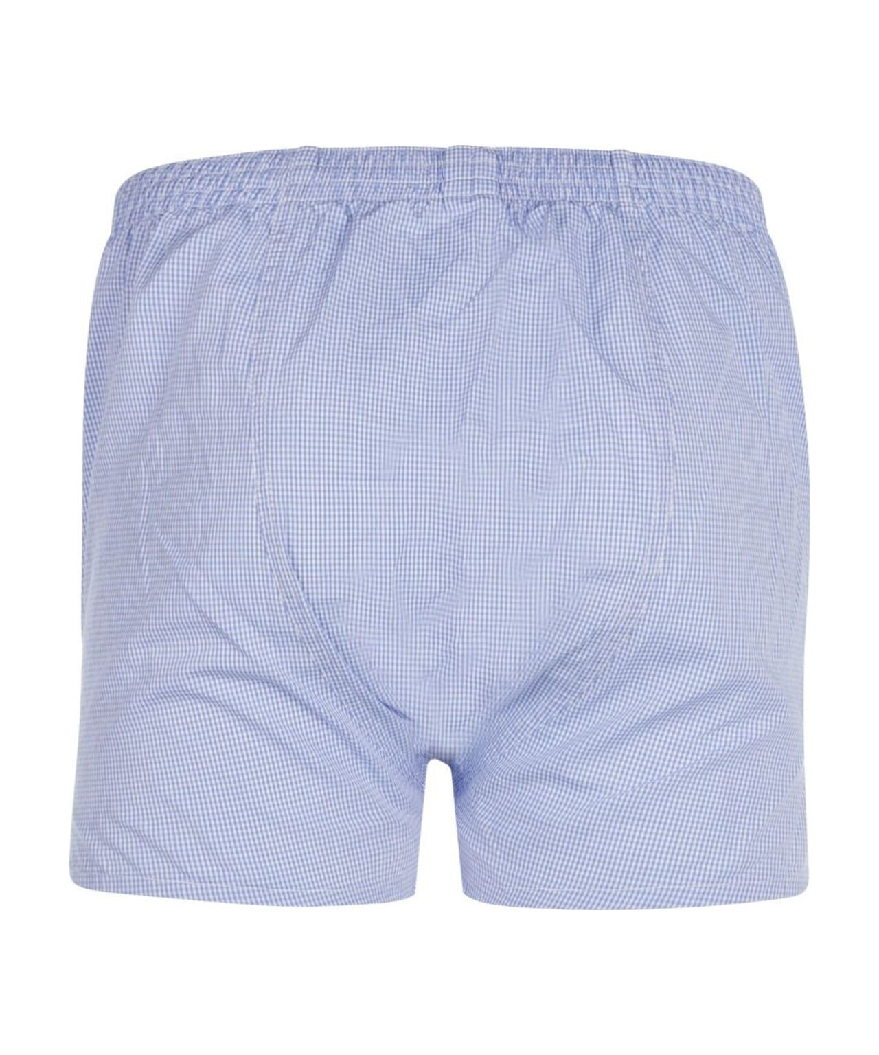 Katoenen Boxershort | Licht Blauw Ruit Micro
