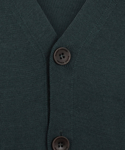 Maerz klassische Strickjacke mit Knöpfen | Grün