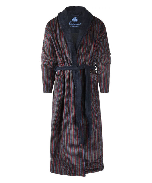 Kamerjas Velour | Navy/Multicolour stripe