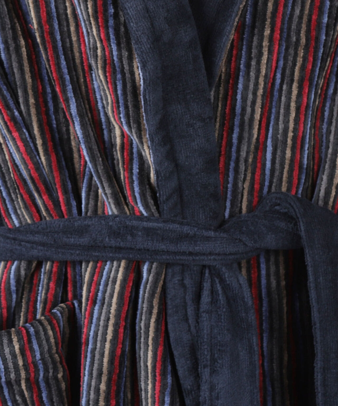 Velour Kamerjas | Navy/Multicolour stripe