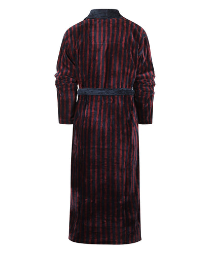 Velour Kamerjas | Navy/Burgundy stripe