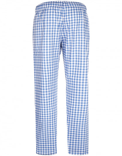 Lange Baumwollpyjamahose | Blau