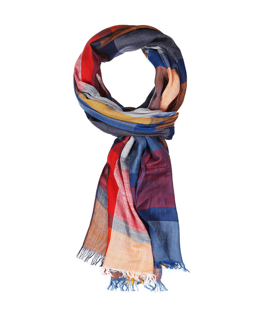 Streep sjaal | Rood Pastel Multi Ruit