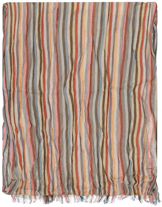 Streep sjaal | Beige Roze Pastel Multi Streep