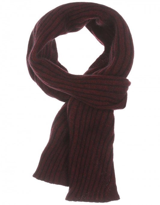 Rib Scarf 165X16 | Donkerrood