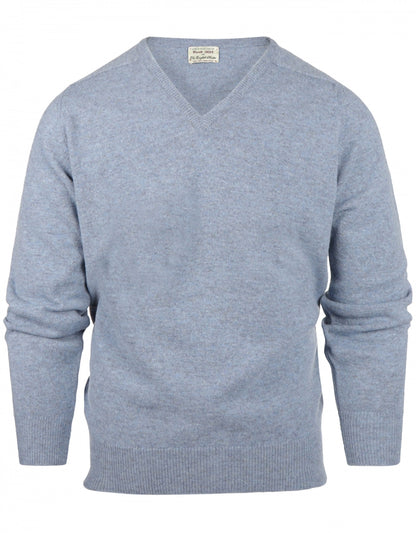 Pullover mit V-Ausschnitt aus Lammwolle *Sale* | Waves