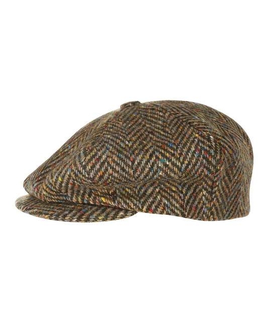 Ballon Tweed Cap | Beige Groen Multi Tweed