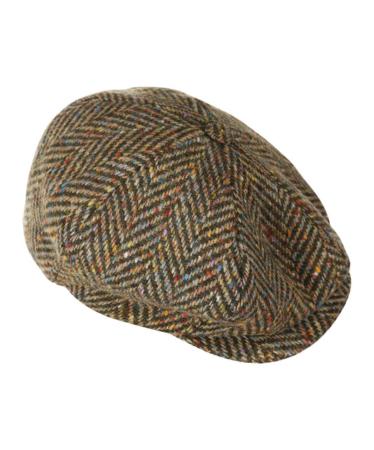 Ballon Tweed Cap | Beige Groen Multi Tweed