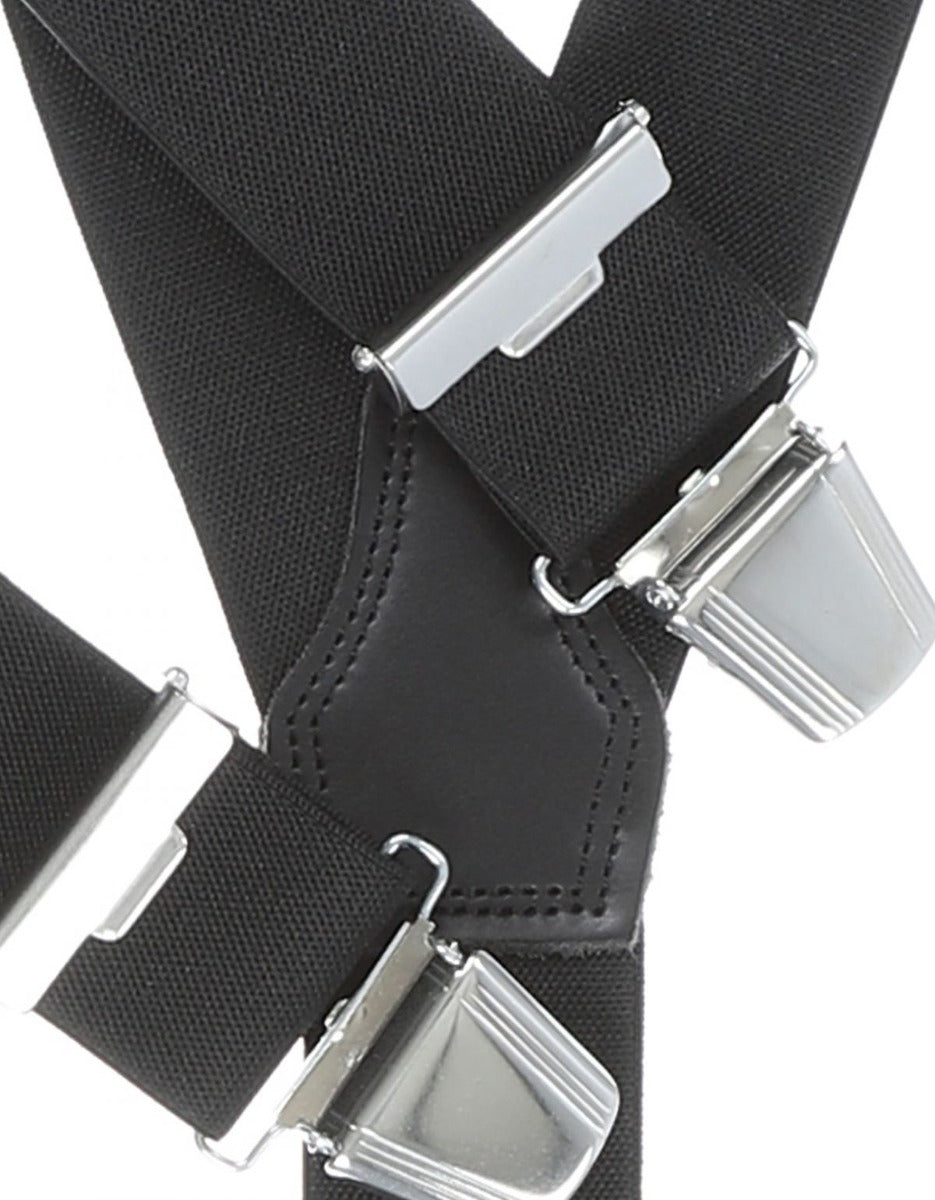 Elastische Hosenträger mit Clips | Schwarz