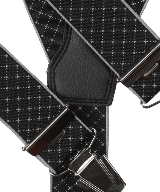 Bretels Clips Design | Grijs Ruit Fijn