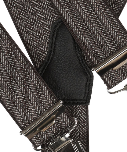 Designer-Hosenträger mit Clips | Braun