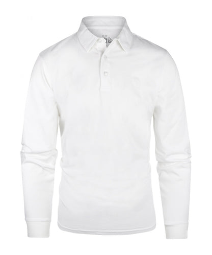 Langarm-Polo | Weiß