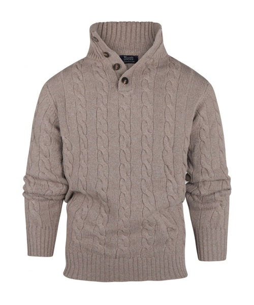 Pullover polo cashmere merino wol | Bruin