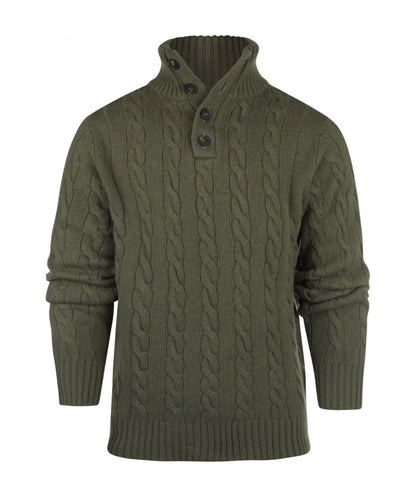 Polo-Pullover aus Kaschmir-Merinowolle | Grün