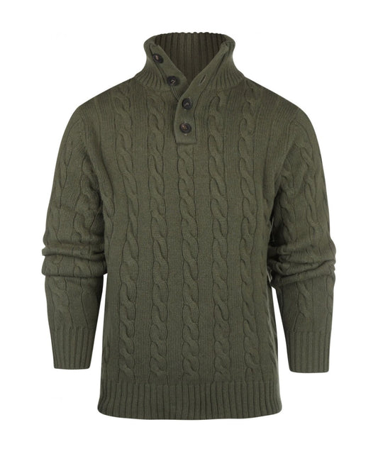 Polo Cashmere/Merino | Olive Green