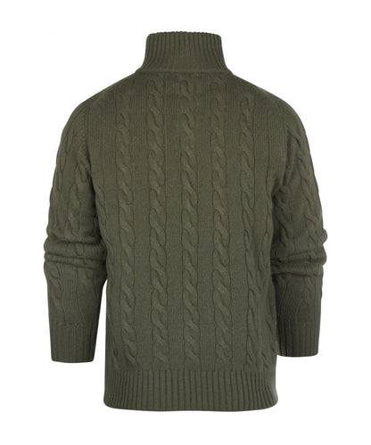 Polo-Pullover aus Kaschmir-Merinowolle | Grün