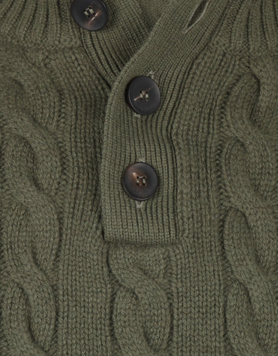 Polo-Pullover aus Kaschmir-Merinowolle | Grün