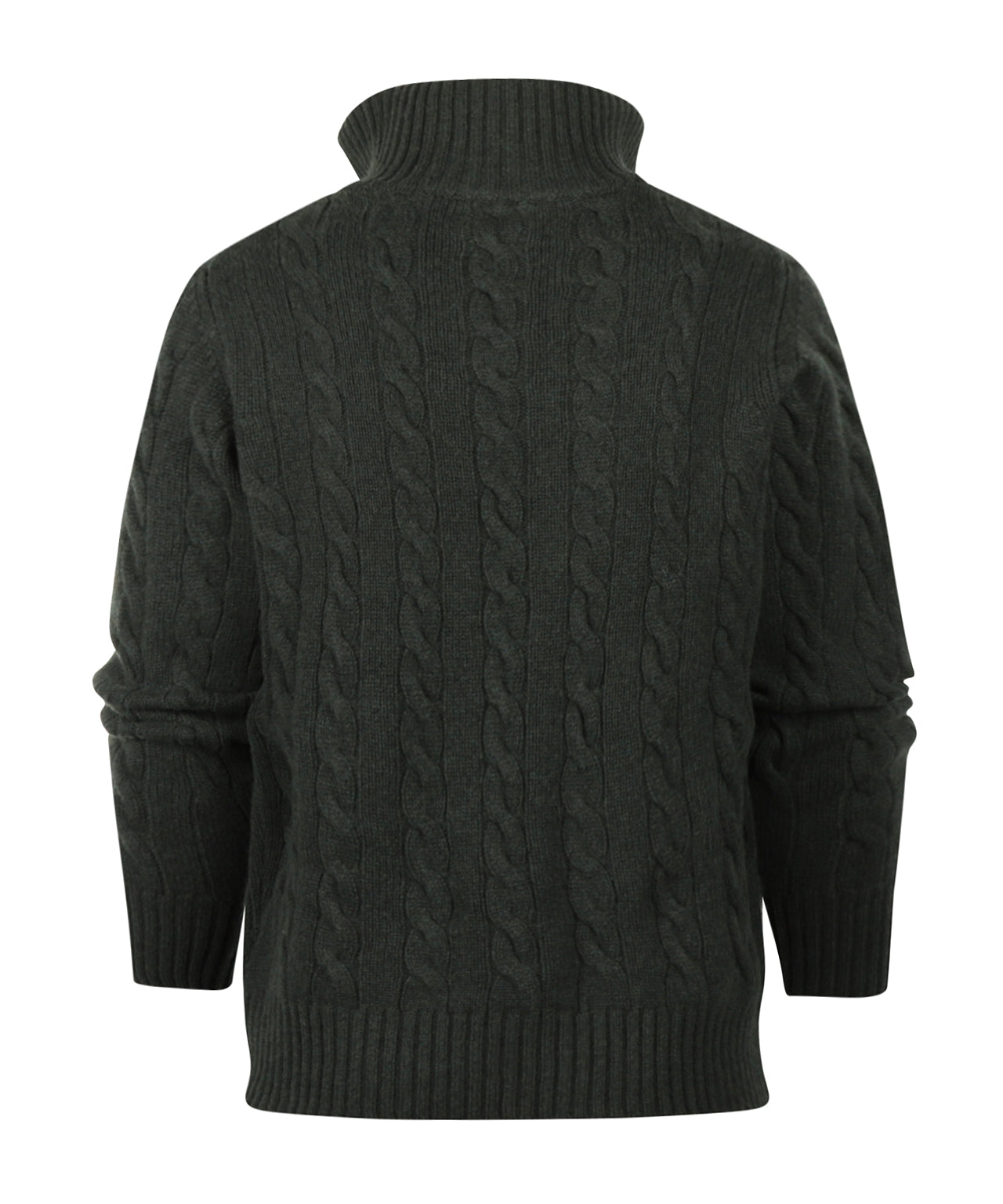 Sweater polo cashmere merino wool | Green