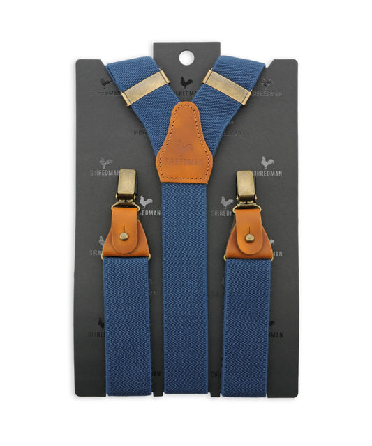 Luxe Bretels Clip/Leer | Blauw