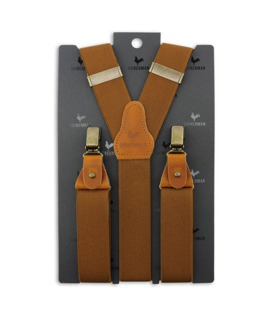 Luxe Bretels Clip/Leer | Cognac