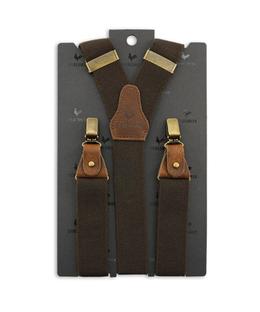 Luxe Bretels Clip/Leer | Donkerbruin