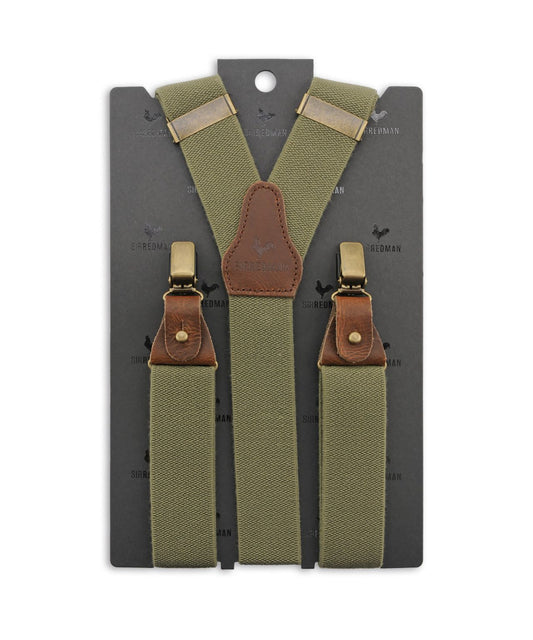 Luxe Bretels Clip/Leer | Groen