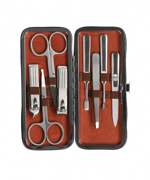 Manicureset in etui | Bruin