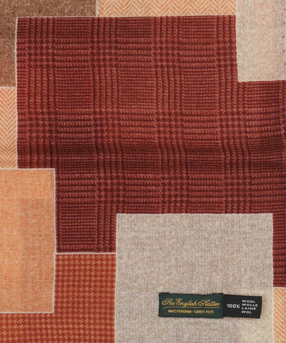 Patchwork-Wollschal | Braun