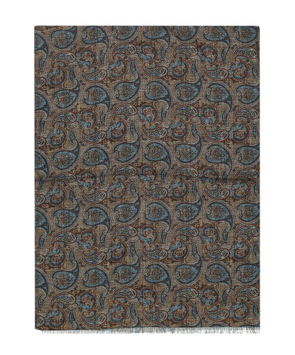 Thin wool scarf | Brown