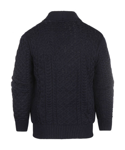 Irische Zopfstrickjacke | Marineblau
