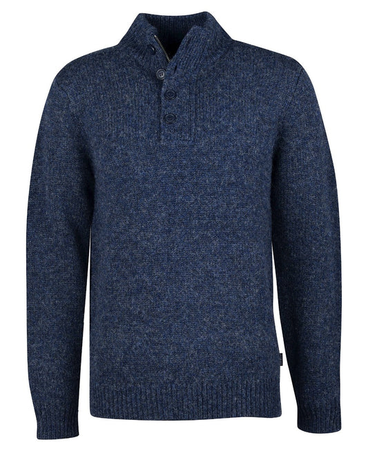 Pullover Calder Half Zip | Blauw Melange