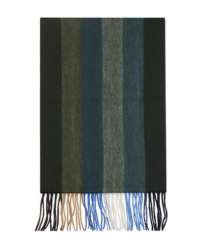 Sjaal Wol/Cashmere 30X190 | Groen Multi