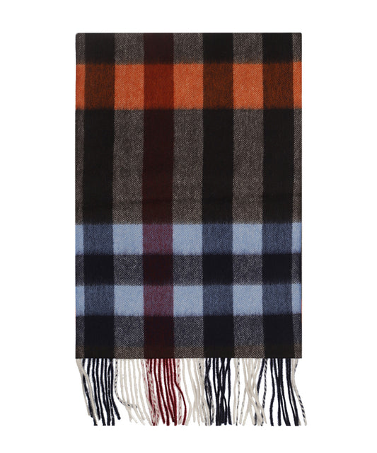 Sjaal Wol/Cashmere 30X190 | Oranje Bruin Multi