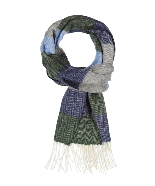 Sjaal 100% Wol | Groen Grijs Blauw