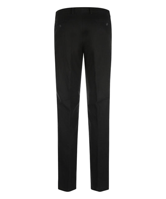 Derby Linnen/Katoen Pantalon | Zwart