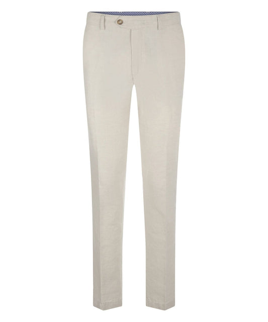 Derby Linnen/Katoen Pantalon | Licht Zand