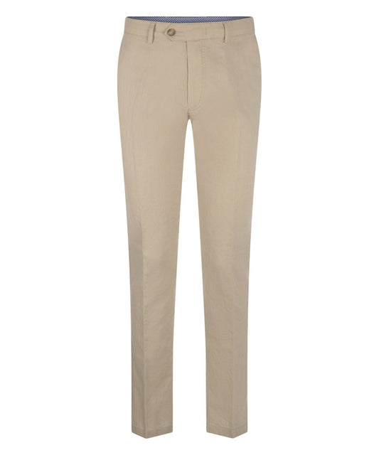 Derby Linnen/Katoen Pantalon | Beige