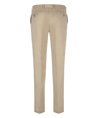 Derby Linnen/Katoen Pantalon | Beige