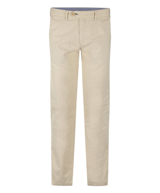 Derby Linnen/Katoen Pantalon | Licht Beige