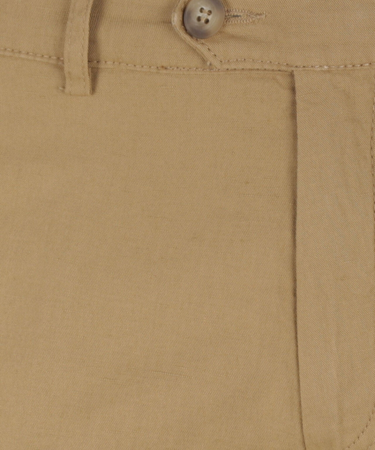 Derby Linnen/Katoen Pantalon | Camel