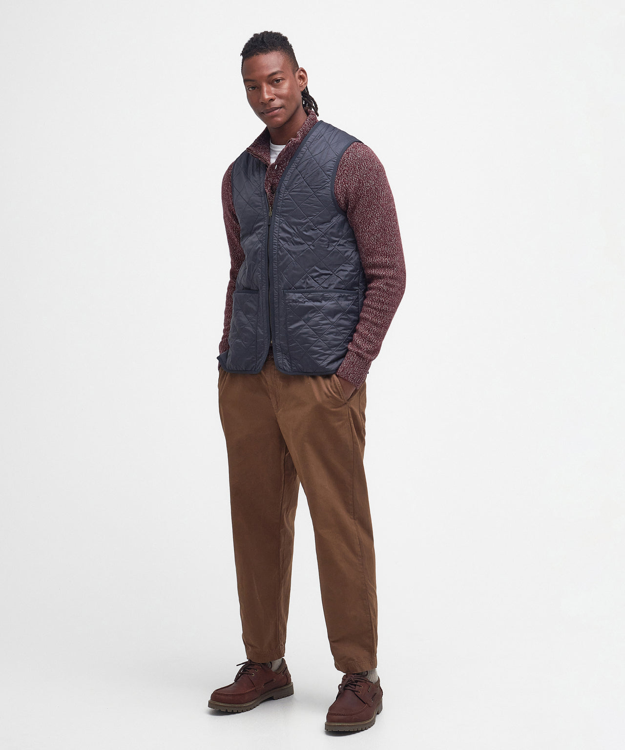 Barbour Polarquilt Zip-in Liner Bodywarmer | Marineblau