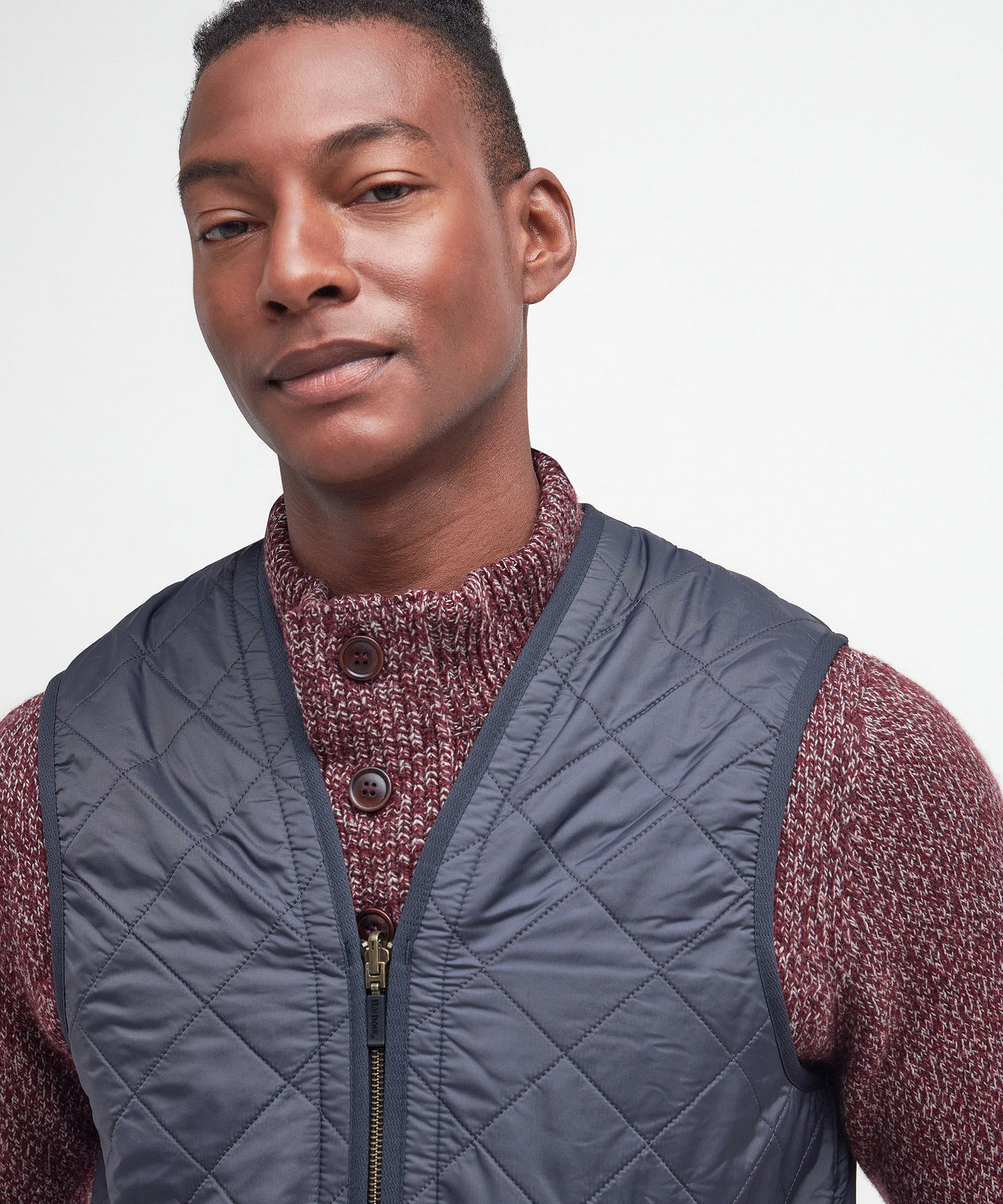 Barbour Polarquilt Zip-in Liner Bodywarmer | Marineblau