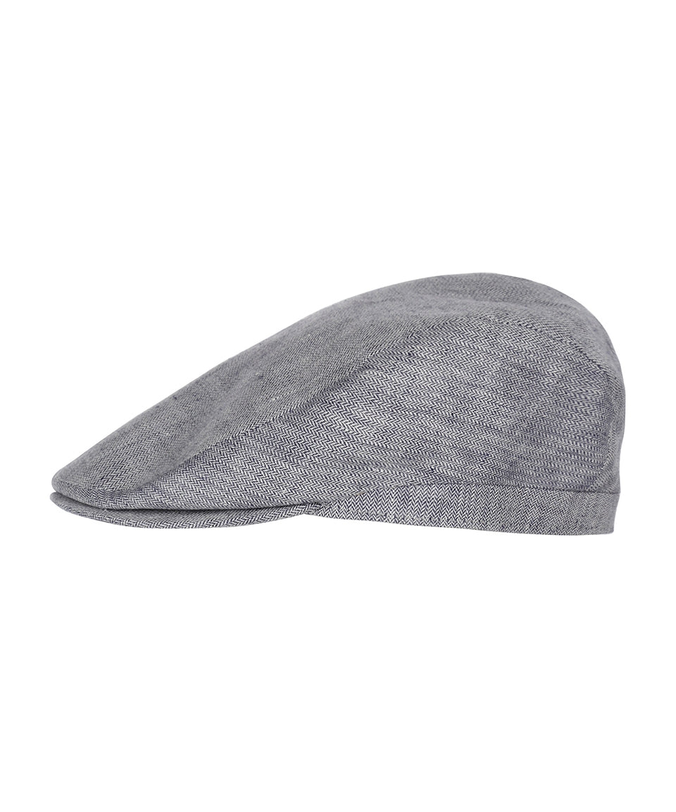 Klassieke Cap | Blauw Herringbone Fijn