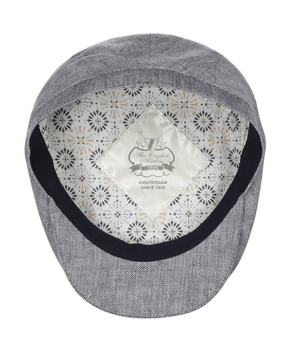 Klassieke Cap | Blauw Herringbone Fijn