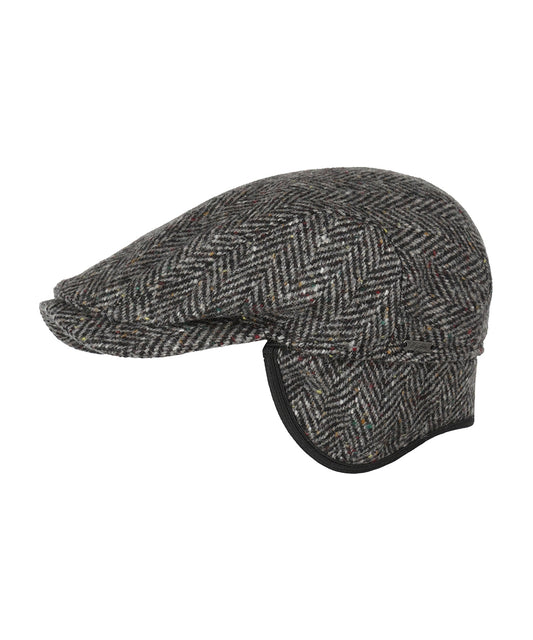 Tweed Cap | Zwart/Grijs herringbone