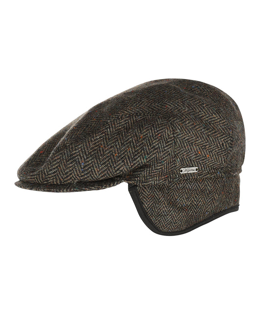 Tweed Cap | Bruin herringbone